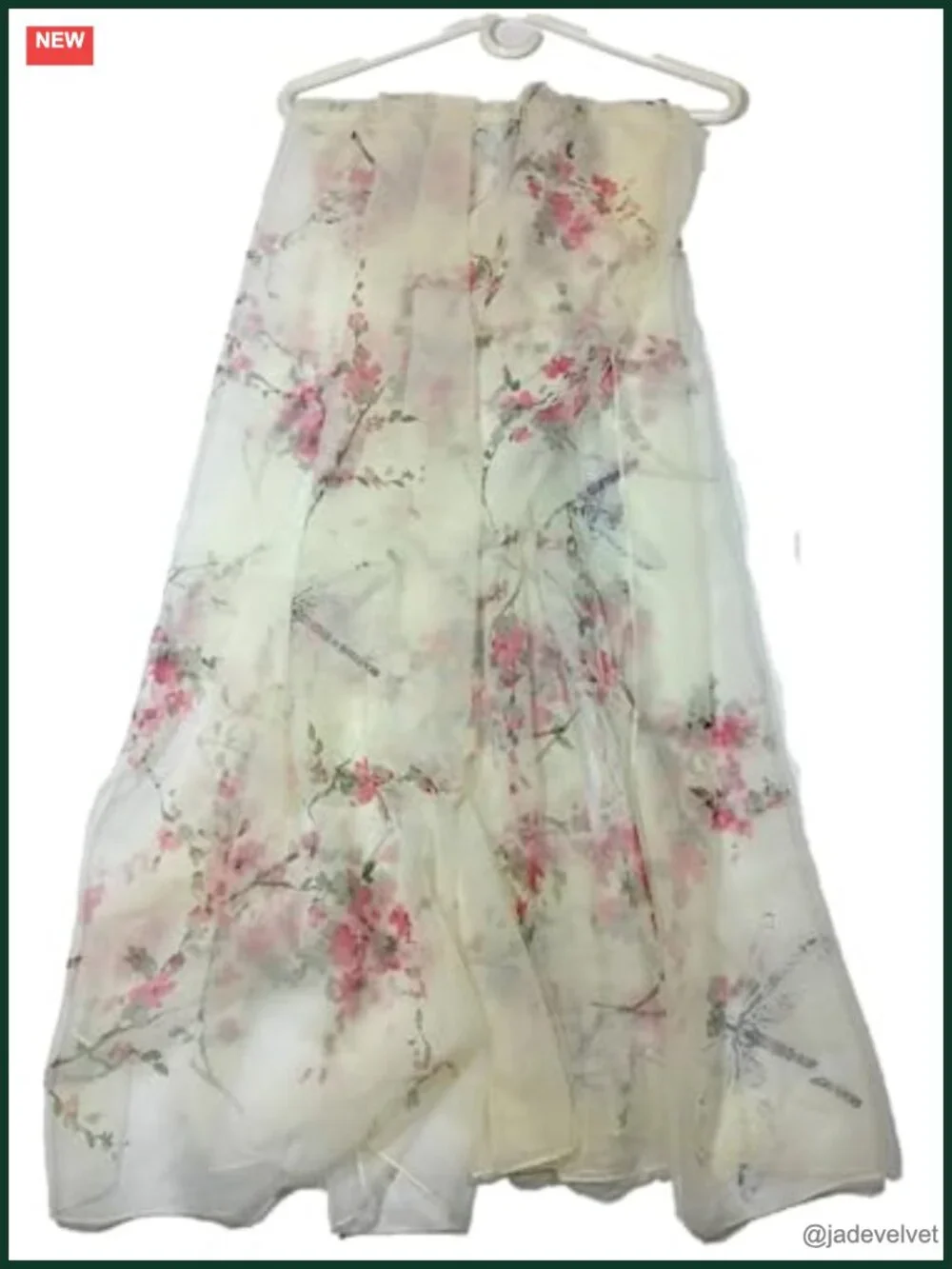 Super Large Silk Feel Floral Scarf Shawl Wrap